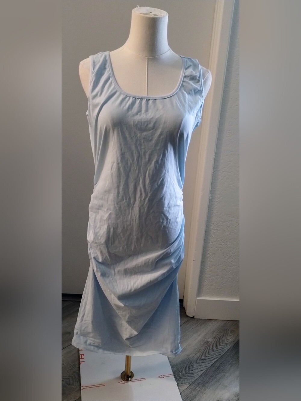 Missufe Light Blue Women's Scoop Neck Tank Dress